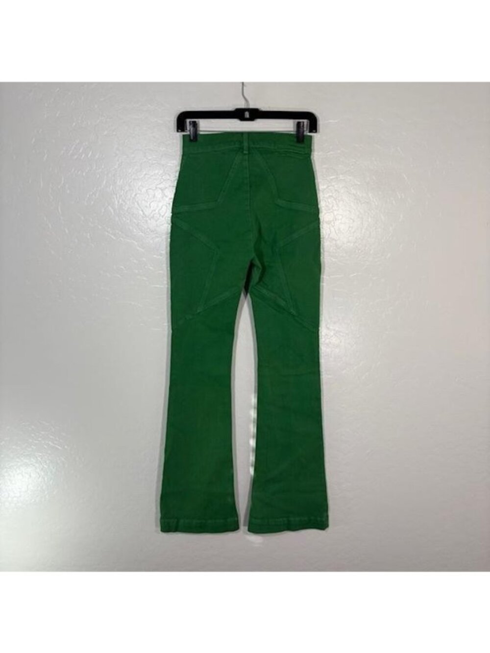 Revice Venus Flares Jeans Womens 26 Green Ivy High Rise Star Back Flare USA